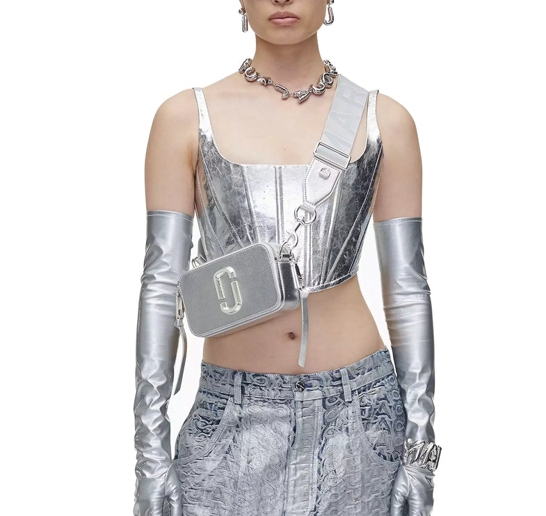 Marc Jacobs Women's The Metallic Snapshot Silver