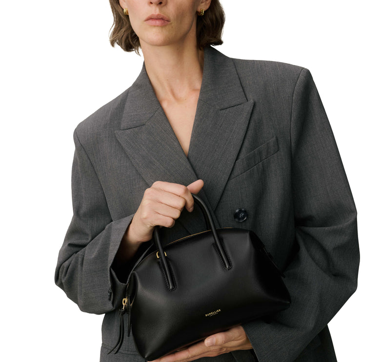 DeMellier London Women's The Small Stockholm Black Fine Grain
