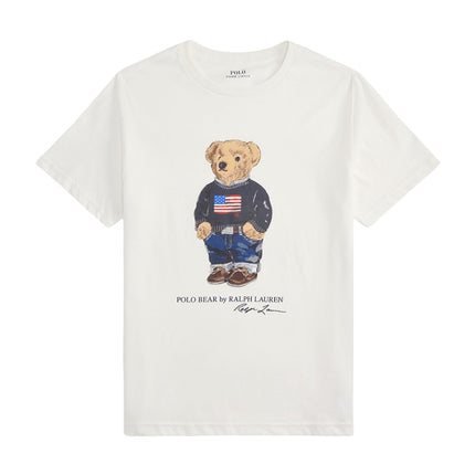 Polo Ralph Lauren Boy's Polo Bear Cotton Jersey Tee White 3