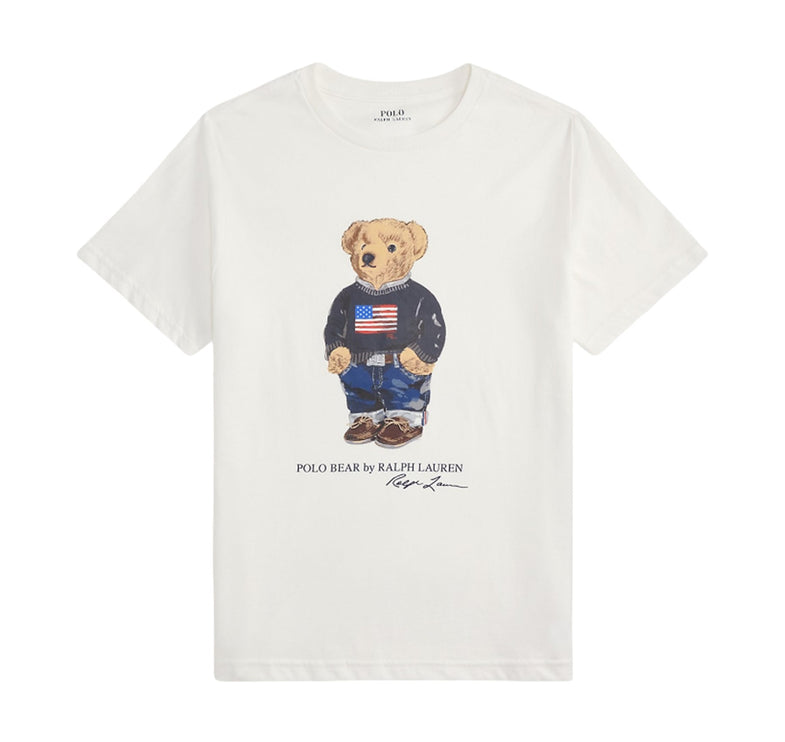 Polo Ralph Lauren Boy's Polo Bear Cotton Jersey Tee White 3