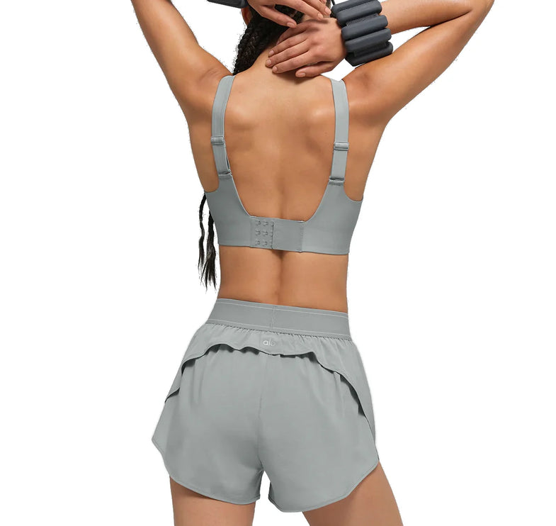 alo Women's Match Point Short Lunar Grey