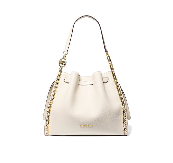 Michael Kors Women's Mina Large Chain Shoulder Bag Light Cream