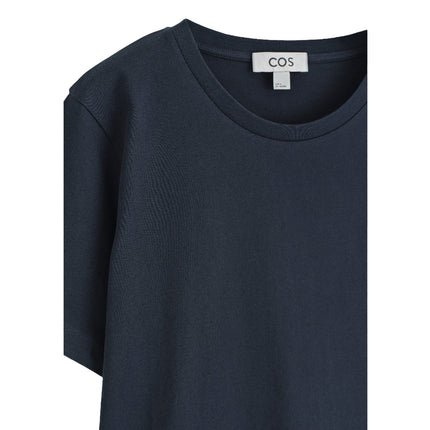 COS Women's Crew-Neck Cotton T-Shirt Navy