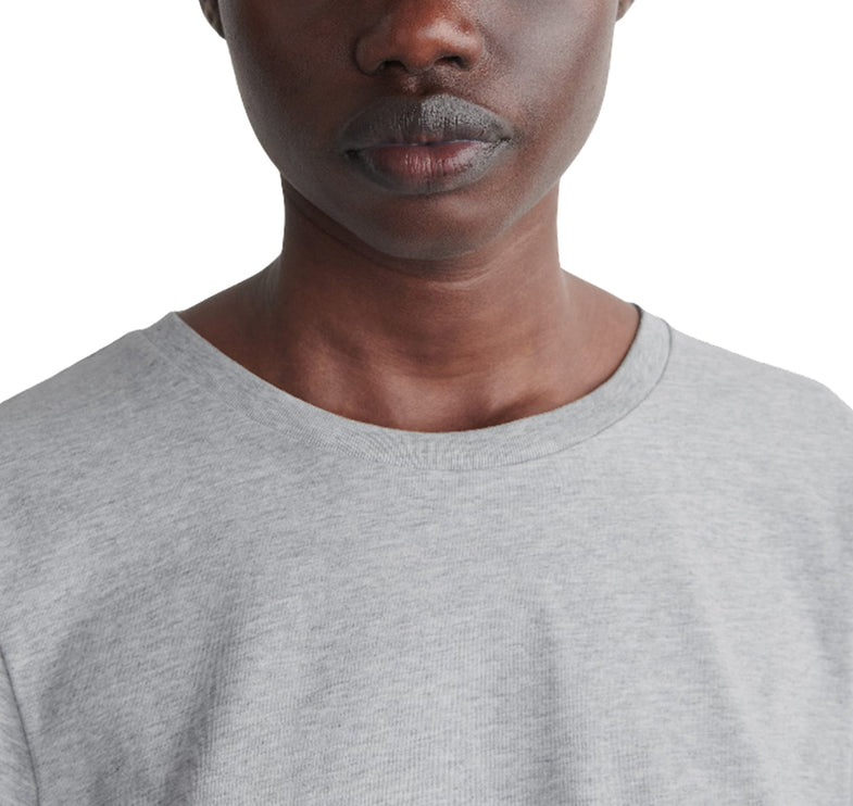 COS Women's Crew-Neck Cotton T-Shirt Light Grey Mélange