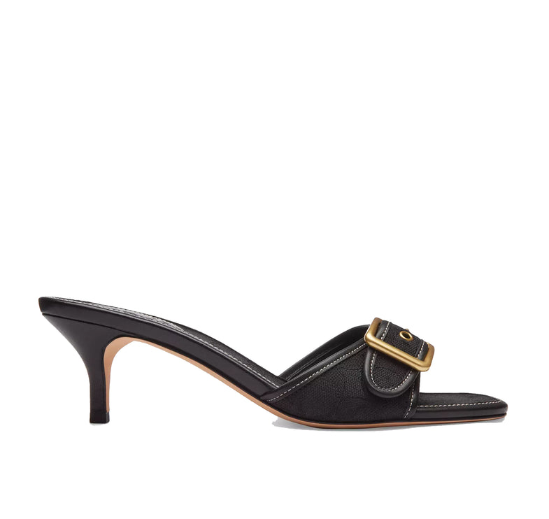 Coach Women's Margot Sandal In Signature Jacquard Black