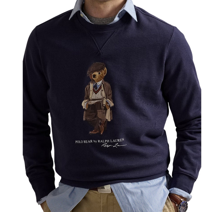Polo Ralph Lauren Men's Polo Bear Fleece Sweatshirt Faded Blue