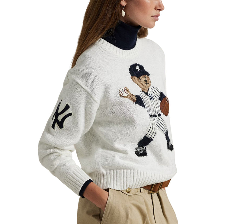 Polo Ralph Lauren Women's Polo Ralph Lauren Yankees Sweater Deckwash White