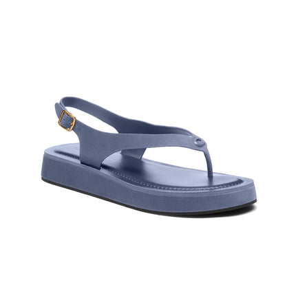 Coach Women's Sculpted C Platform Thong Sandal Light Denim