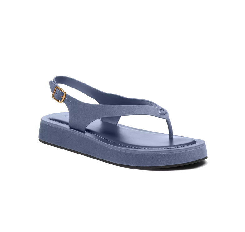 Coach Women's Sculpted C Platform Thong Sandal Light Denim