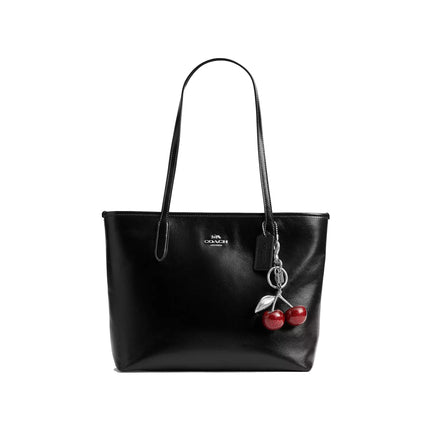 Coach Women's Medium City Tote Bag Silver/Black