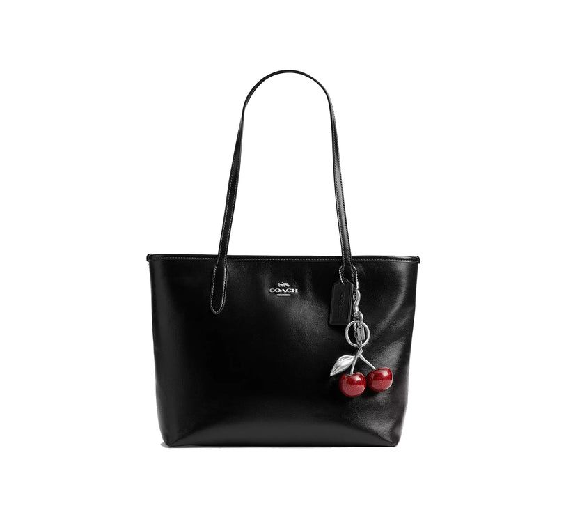 Coach Women's Medium City Tote Bag Silver/Black