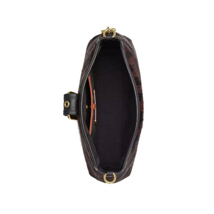Coach Women's Abbie Shoulder Bag In Haircalf With Leopard Print Gold/Dark Leopard