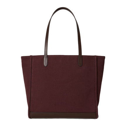 Polo Ralph Lauren Women's Dog-Embroidered Large Cameryn Tote Bag Dark Garnet/Brown