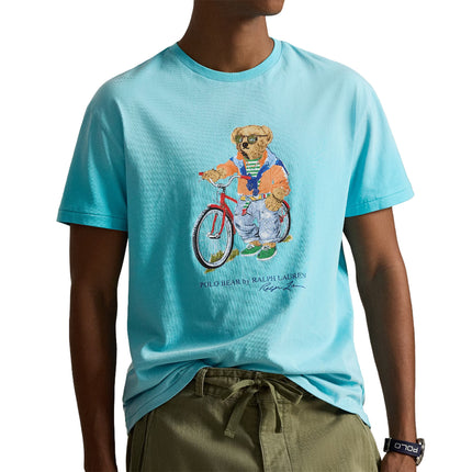 Polo Ralph Lauren Men's Classic Fit Polo Bear Jersey T-Shirt Perfect Turquoise Summer