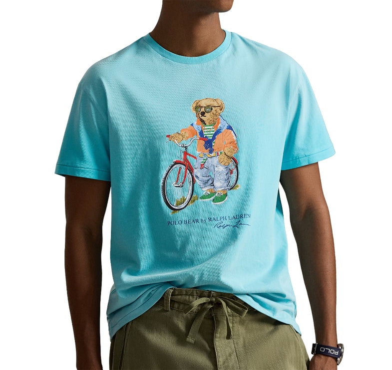 Polo Ralph Lauren Men's Classic Fit Polo Bear Jersey T-Shirt Perfect Turquoise Summer