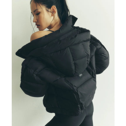 alo Women's Aspen Love Puffer Jacket Black