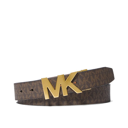 Michael Kors Men's Reversible Signature Logo Buckle Belt Luggage