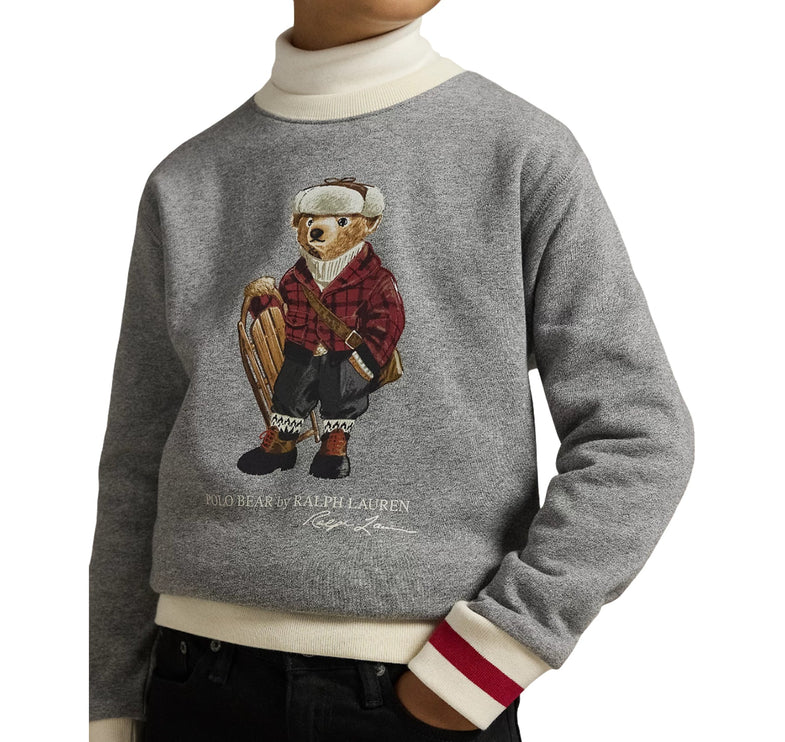 Polo Ralph Lauren Boy's Polo Bear Fleece Sweatshirt Vintage Pepper