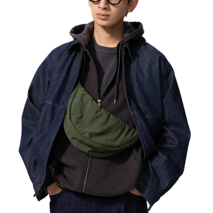 Uniqlo Unisex Round Mini Shoulder Bag 58 Dark Green - Hemen Kargoda