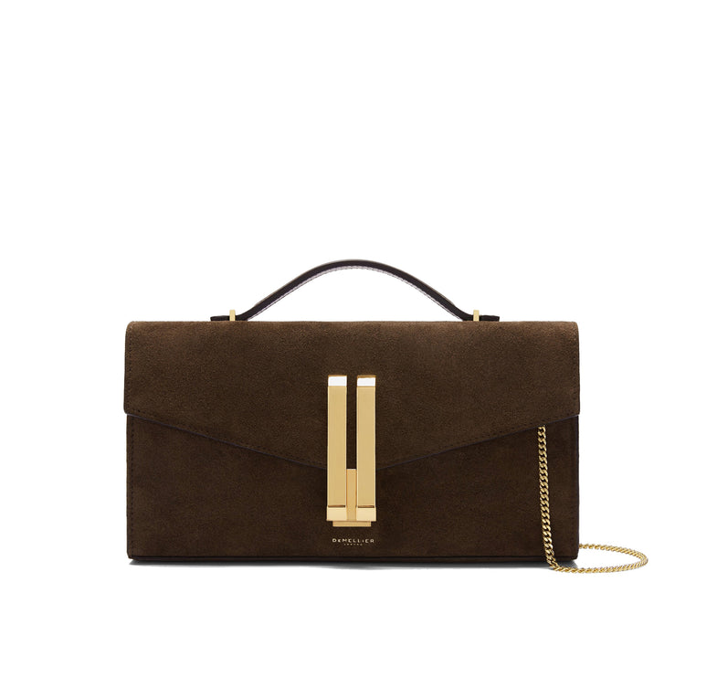 DeMellier London Women's The Vancouver Clutch Mocha Suede/Mocha Smooth