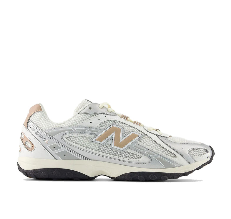 New Balance 204L Silver Metallic with Flat Taupe U204LSWA