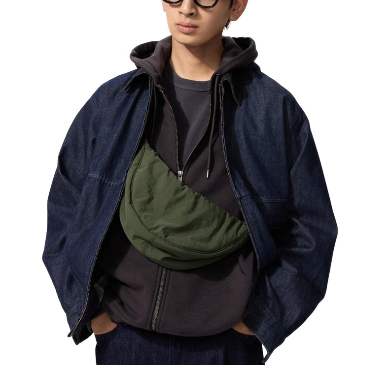 Uniqlo Unisex Round Mini Shoulder Bag 58 Dark Green