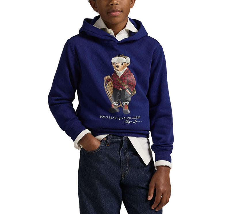 Polo Ralph Lauren Boy's Polo Bear Fleece Hoodie Navy/Multi