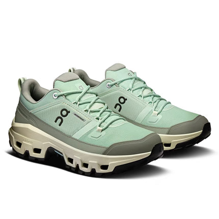 ON Women's Cloudrock Low Waterproof Mineral/Aloe