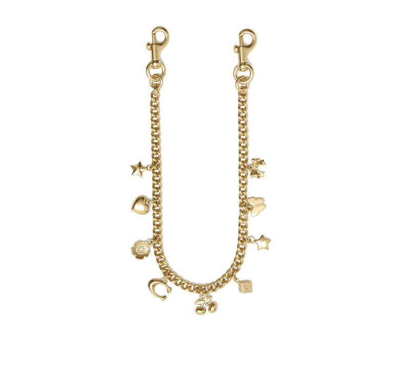 Coach Women's Charm Chain Strap Gold