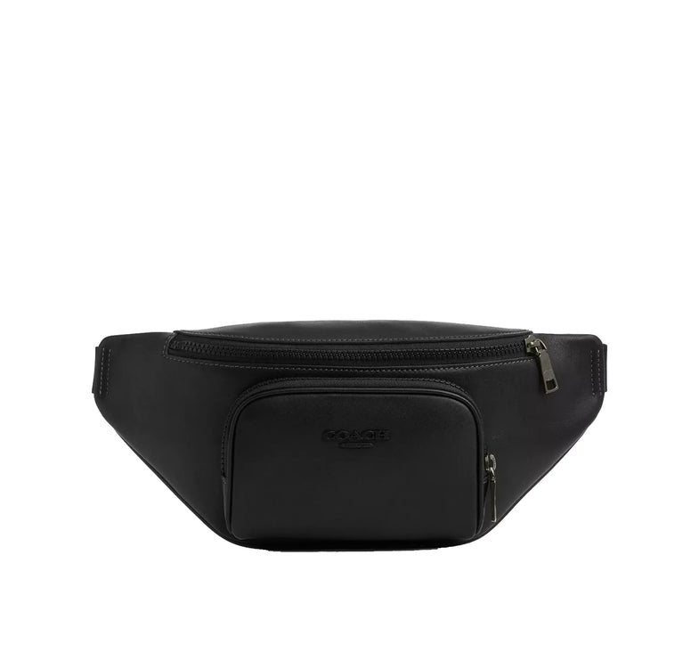 Coach Unisex Racer Small Belt Bag Gunmetal/Black