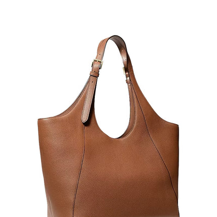 Michael Kors Women's Bernie Large Pebbled Leather Tote Bag Luggage