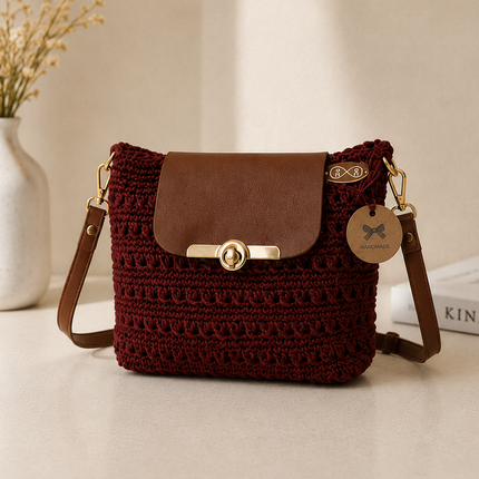 Sienna D’or Bordeaux Élise Mini Handwoven - Hemen Kargoda