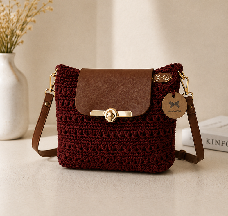Sienna D’or Bordeaux Élise Mini Handwoven - Hemen Kargoda