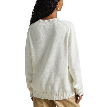 Polo Ralph Lauren Unisex The Iconic Flag Sweater Deckwash White