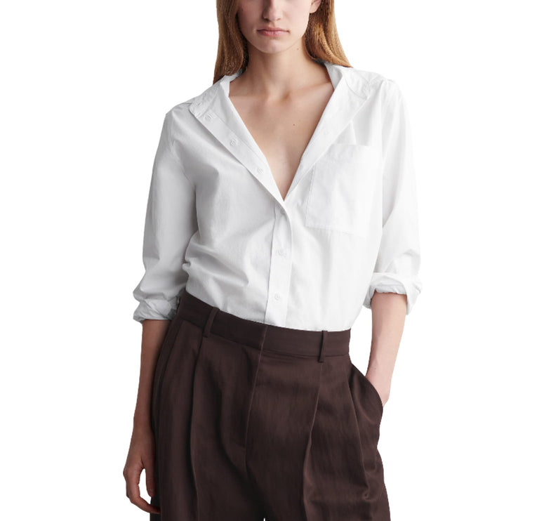 COS Women's Tailored Pima Cotton Shirt White