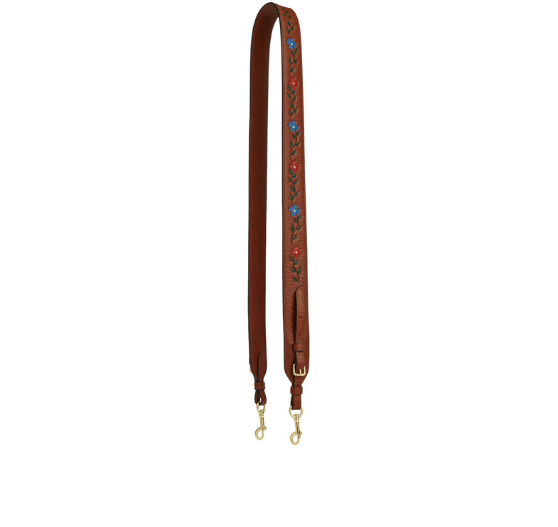 Coach Women's Strap With Tooling Gold/Redwood Multi