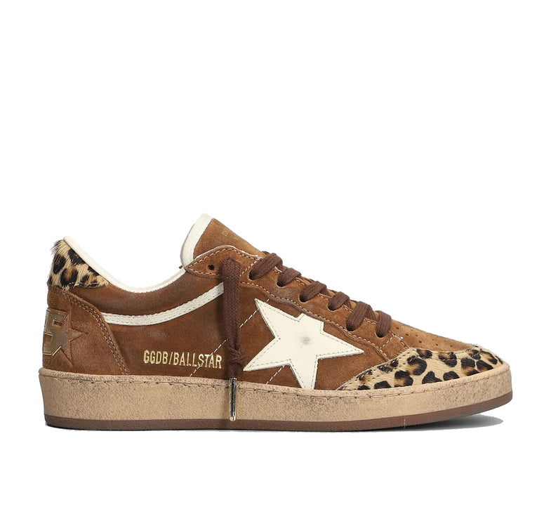 Golden Goose Women's Ball Star Sneakers Leopard Print Multi