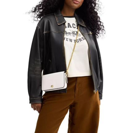 Coach Women's Mila Crossbody Bag With Signature Canvas Brass/Chalk