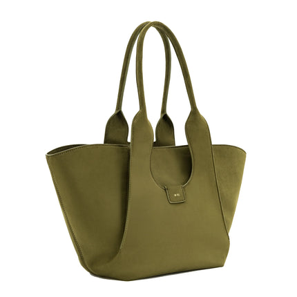 JW PEI Women's Cara Faux Suede Tote Bag - Dark Olive
