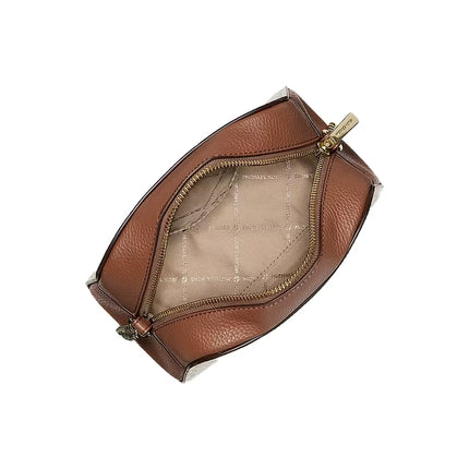 Michael Kors Women's Ashton Extra-Small Signature Logo Camera Crossbody Bag Vanilla/Gold