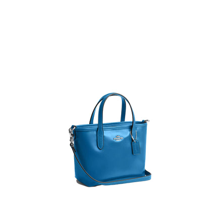 Coach Women's City Mini Tote Bag Silver/Blue Jay