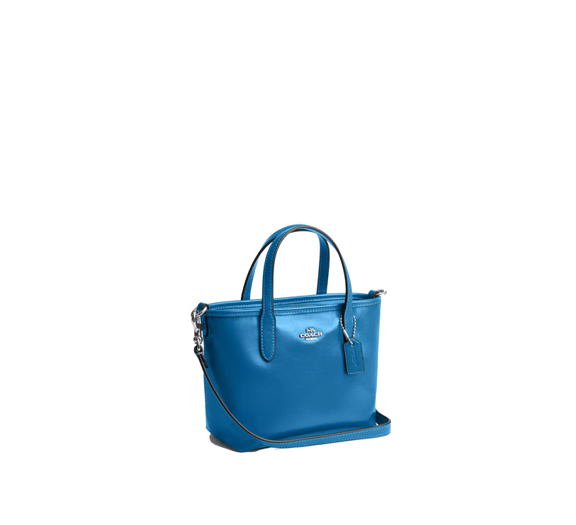 Coach Women's City Mini Tote Bag Silver/Blue Jay