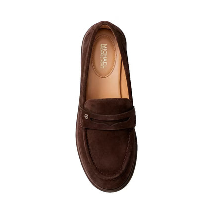 Michael Kors Women's Bree Microsuede Loafer Nutmeg