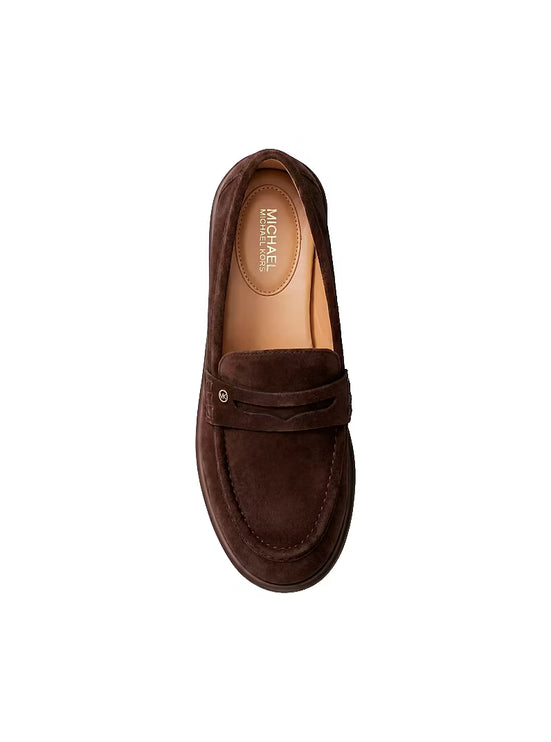 Michael Kors Women's Bree Microsuede Loafer Nutmeg