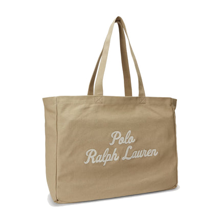 Polo Ralph Lauren Unisex Embroidered Canvas Tote Tan