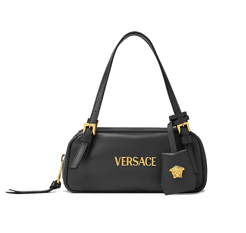 Versace Women's Versace Tag Nappa Bowling Mini Bag Black