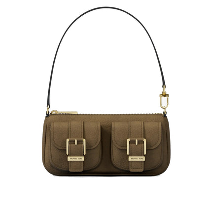 Michael Kors Women's Zoe Small Suede Convertible Pochette Loden