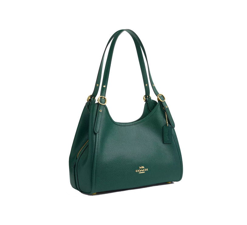 Coach Women's Erin Shoulder Bag Gold/Emerald