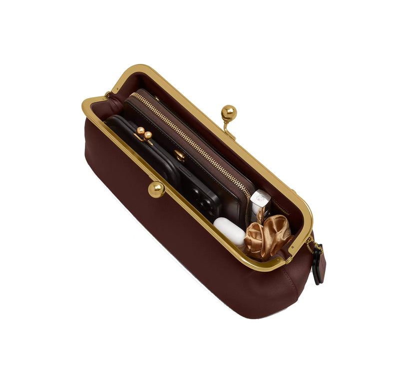 Coach Women's Kisslock Frame Bag 30 Brass/Maple
