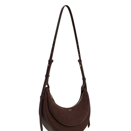 JW PEI Women's Sharon Faux Suede Crossbody Bag Coffee Brown